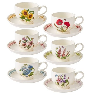 Portmeirion Tasse & Untere 6er Set Botanic Garden Meadow Wiesenblumen