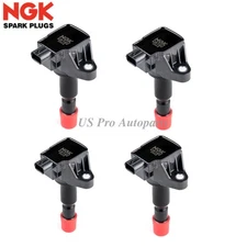 30520PWC501 4 Pcs OEM NGK Ignition Coils for 2007-2008 Honda Fit 1.5L 2007-2008