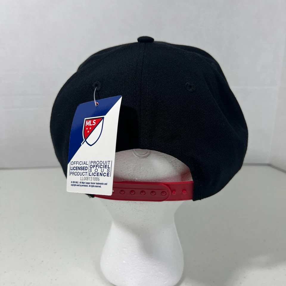 MLS Hombres Talla Única Negro Rojo Atlanta United FC Icónico Ajustable Snapback Sombrero Nuevo con Etiquetas Foto 4 de 4