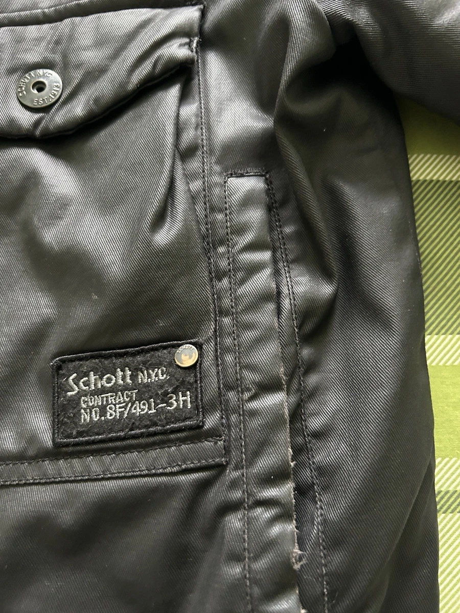 Chaqueta estilo militar Schott algodón encerado talla M