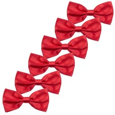 Boys Children Formal Bow Ties - 6 Pack of Solid Color Adjustable Pre Tied Bow...