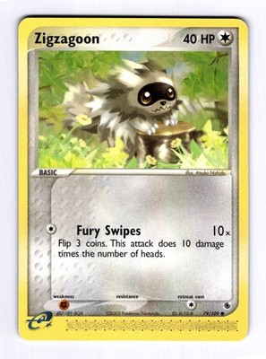 Zigzagoon Ruby and Sapphire #79 (2003) Common NM Pokemon
