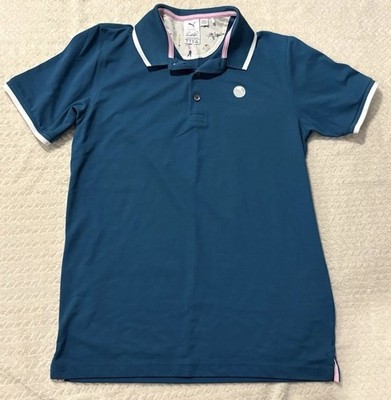 Puma Arnold Palmer Polo Shirt Mens Small Blue Golf Performance Logo