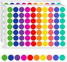 4200 Pcs Colored Dot Stickers, 3/4 inch Round Color Coding Labels, Circle Sticke