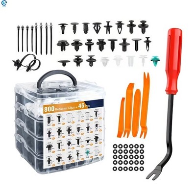 845 PCS Car Mounting Clips Bumper Mudguard Plastic Rivets Car Body Door Pin