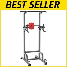 Adjustable Power Tower with 400 lbs Capacity - Ultimate Home Gym Fitness Station