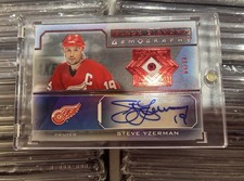 2021-22 Upper Deck Black Diamond Gemography Auto Red Steve Yzerman 04/10 G-SY