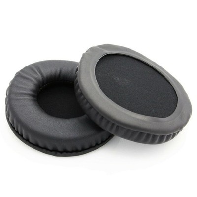 2xOval Kopfhörer Ohrpolster Ohr Headset Ohrenschützer Leder Hülle Neu Kit