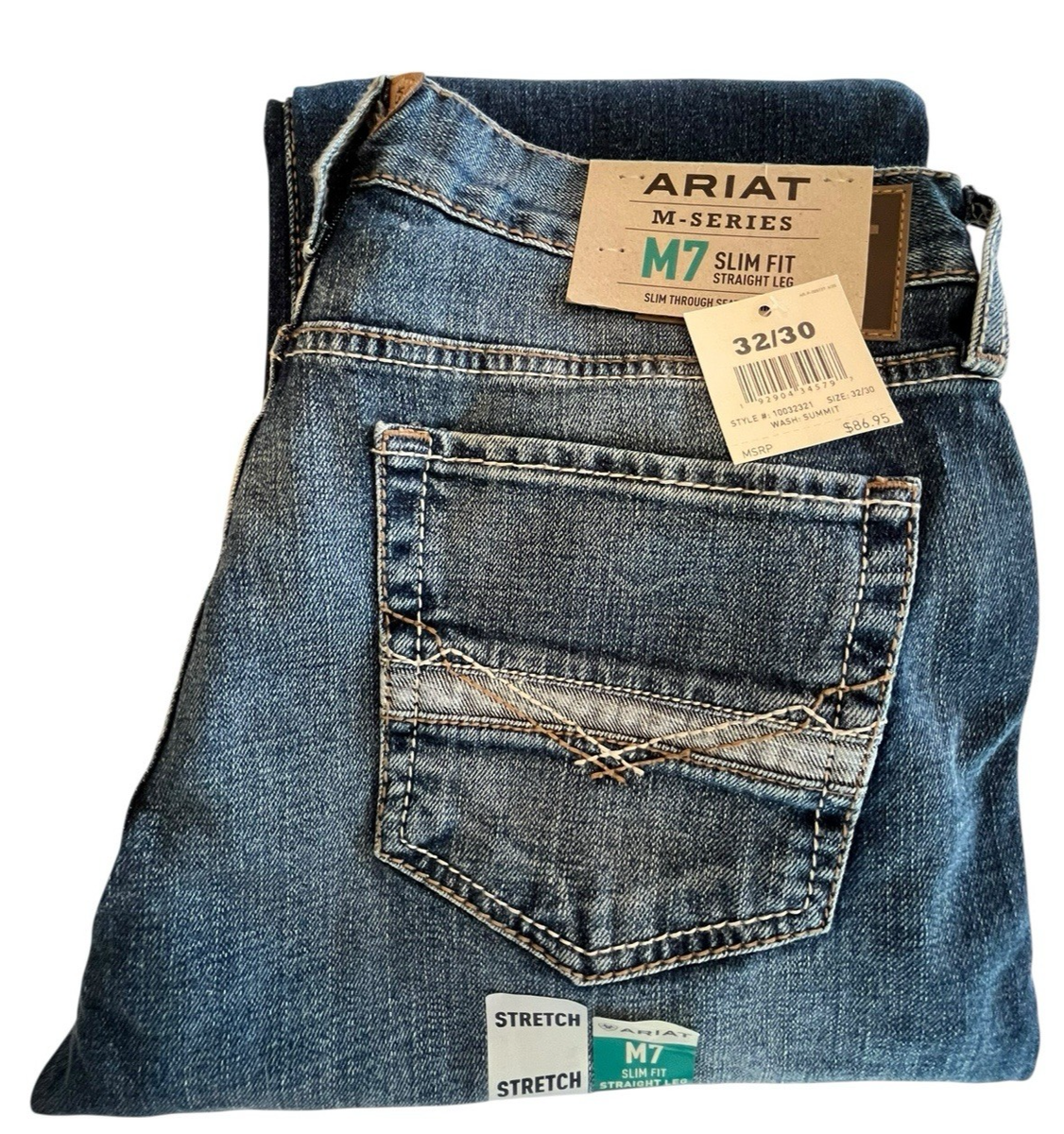 ARIAT M7 Jeans NEW Rocker Stretch Nassau Straight Men's Size 32/30