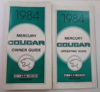 #ad #ad Vintage 1984 MERCURY COUGAR Owners Manual Customer Information $16.99