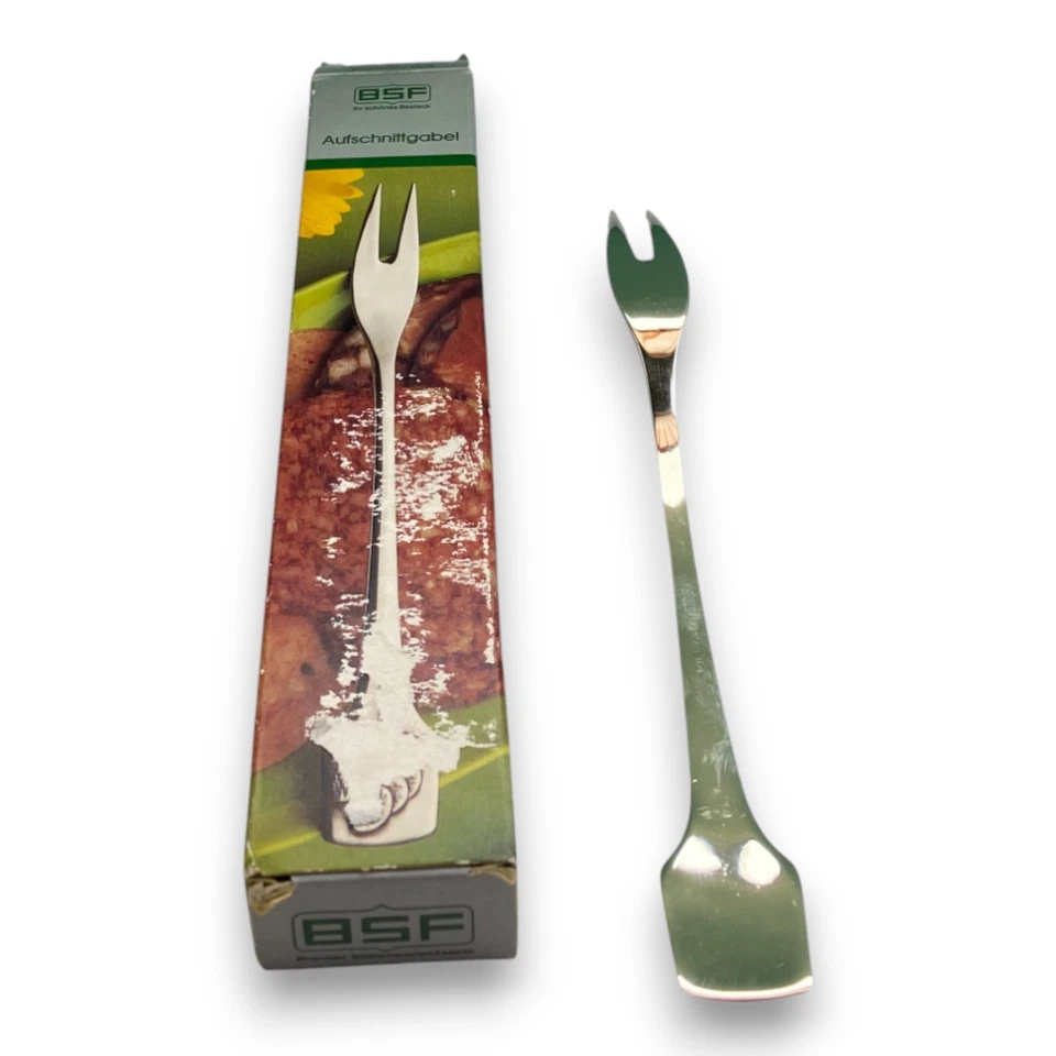 BSF Aufschnittgabel Edelstahl – Vintage Besteck original mit OVP - Bild 4 von 4