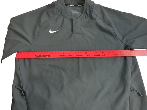 Nike Performance Gray Short Sleeve Baseball Pullover With Hand Pockets. Mens Med - Picture 4 of 8