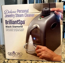 New GemOro Brilliant Spa Black Diamond Deluxe Jewelry Steam Cleaner #0375.