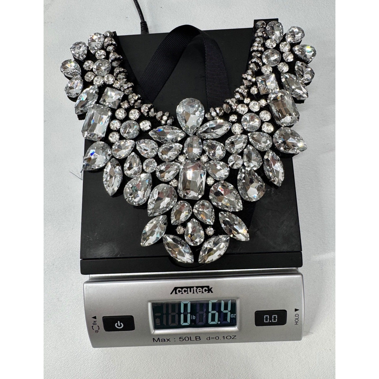 2 Sparkling Statement Necklaces Rhinestone Crysta… - image 4