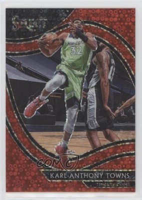 2020 Panini Select Courtside Red Disco Prizm 20/49 Karl-Anthony Towns #222 8k4