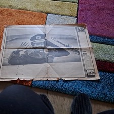 Old POSTER MICHAEL JACKSON, ROD STEWART , 1973 , ex disc magazine ,