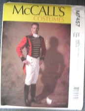 McCall's Costume M7457 Sew Pattern COLONIAL TAILCOAT UNIFORM sz S-XXL BRIDGERTON