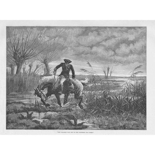 The Nearest way Out is the Farthest Way Home - Antique Print 1884