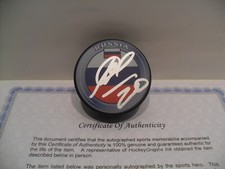 Evgeni Nabokov Autographed Signed Team Russia Puck COA San Jose Sharks Very Nice