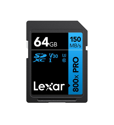 Lexar High-Performance 800x PRO SDXC UHS-I Memory Card Blue, LSD0800P064G-BNNNG