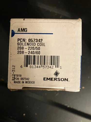 Emerson 057342 Solenoid Valve Coil 220V AMG 12 Watt HVAC REFRIGERATION