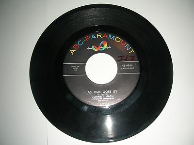 Johnny Nash - As Time Goes By / Voice Of Love  45  ABC Paramount VG 1959