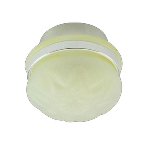 Dolls House Frosted Ceiling Light Chrome Base LED Battery Lamp