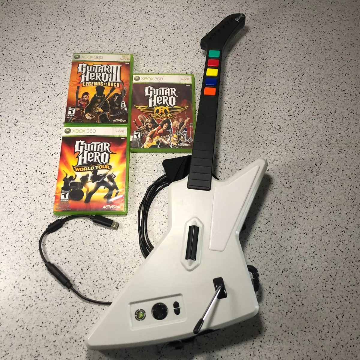 Wireless Guitar - XBOX 360 Guitar Hero ( no game ) in box ( tested )