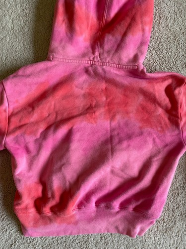 GAP Kids Girls Hoodie Pullover Sweatshirt Pink Tie Dye Marbled. size XL (12) Fun - Picture 11 of 13