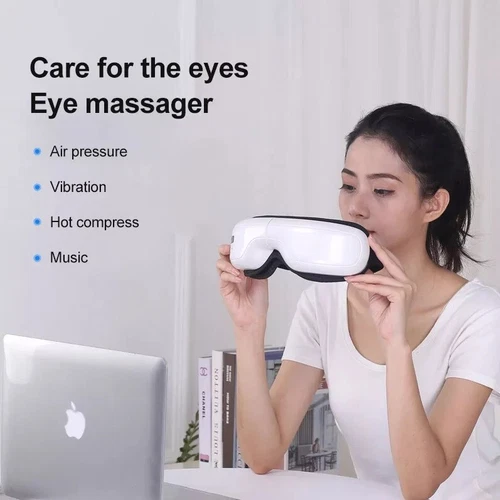 Eye Massager w/ Warm Compress, Vibration, Acu-Pressure, and Music - Picture 3 of 4