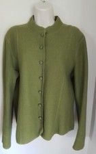 Cardigan Green WOOL Button 