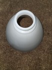 Vtg 8x5 3/4 Wide Milk Glass Checkered Cone Shaped Lamp Shade Torchiere Light  A1 — photo 1