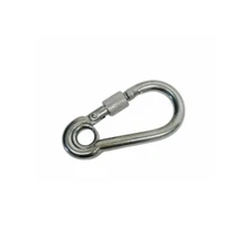 5/16" Marine Stainless Steel 316 Carabiner Spring Snap Hook with Eyelet & Screw