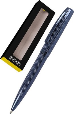 Kugelschreiber Eleganza Diamond Night I hochwertiger Metall-Kuli Blau I