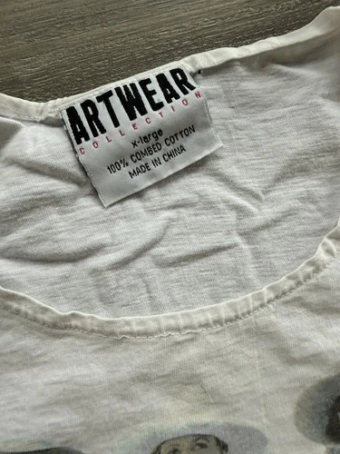 VTG Artwear 1991 Bob Wade Photography Cowgirl Tee Size XL Single Stitch Cutoff image 4