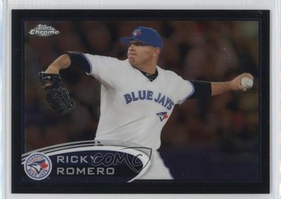 2012 Topps Chrome Black Refractor /100 Ricky Romero #86 2d8