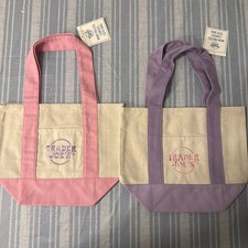 Trader Joe  s Mini Canvas Tote Bag Limited Edition Set Of 2