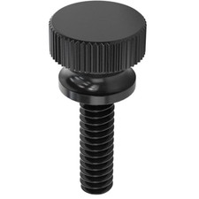 10 PCS Nylon Thumb Screws 6-32 x 1/2" Black Knurled Head Hand Fastener