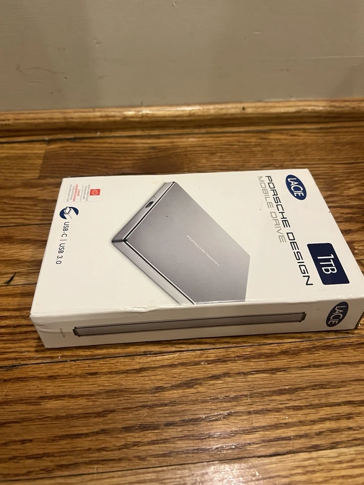 LaCie Porsche Design Mobile Drive 1TB USB-3.0 USB-2.0 External Hard Drive-SEALED - Image 3 of 4