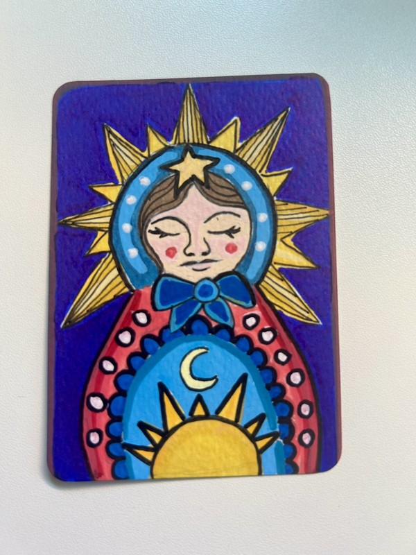 Celestial Matryoshka Doll ACEO OOAK turpentinetea