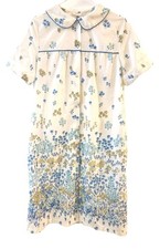 GRANNY MUUMUU Dress VTG House Gown Sz Medium 50's