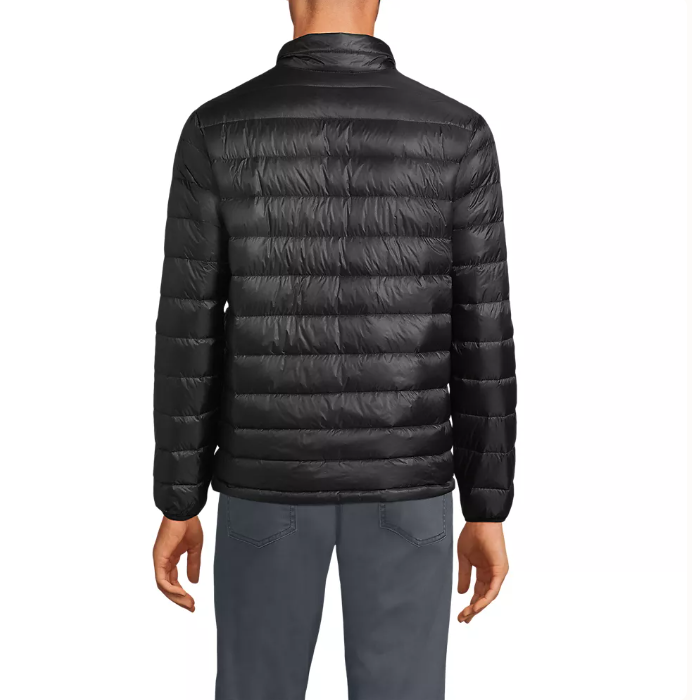 Men Lightweight Packable Down Jacket Puffer Winter Coat Black Warm