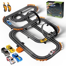 Slot Car Race Track Set Electric or Battery Powered Racing Car Track for Kids...