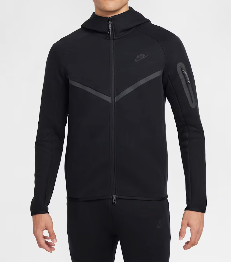 Nike テック 黒 Sz 2XL- Nike Tech Windrunner Men's Fleece Full-Zip Jacket Black