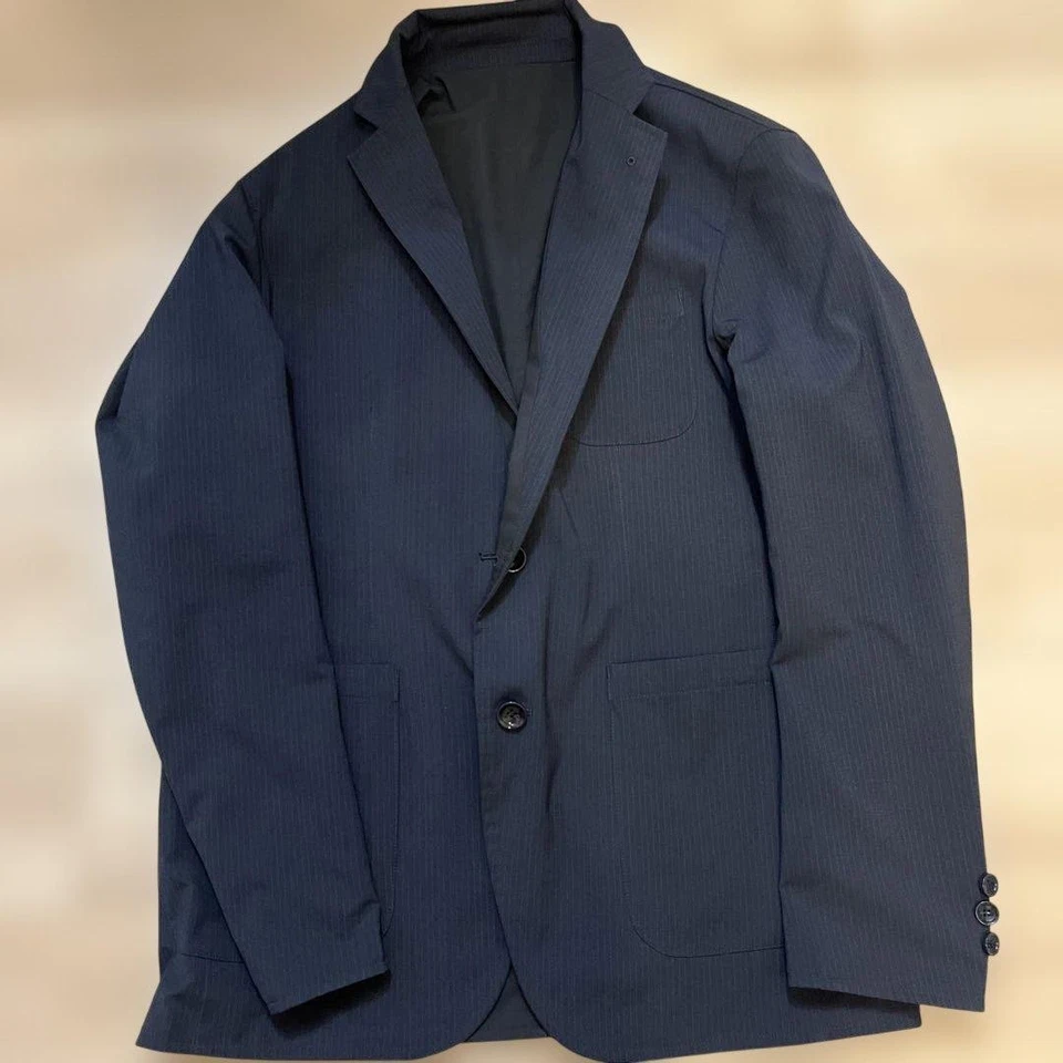 SOPHNET. Reversible Jacket M Dark Gray/Blue Stripes Used - Image 4 of 4