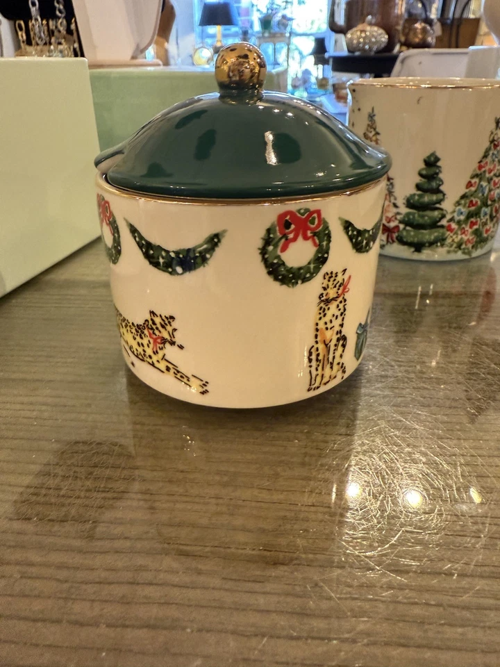 Anthropologie Christmas ‘Tis The Season Sugar Pot and Creamer by Susannah Garrod - Image 3 of 4