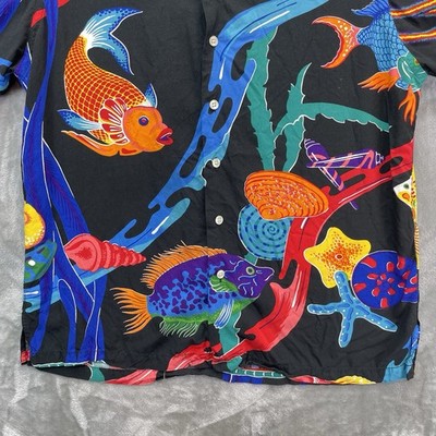 Polo Ralph Lauren Shirt Men Large Caldwell koi fish ocean Asian