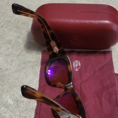 MOSCOT Square Tortoise Shell Acetate Sunglasses Brown Tinted Plastic Full Rim