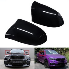 2x Schwarz Glänzend Außenspiegel spiegelkappen Für BMW X3 F25 LCI,X4 F26 14-18