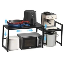 44.3 Inches Expandable Metal Storage 1 Tier：11.8"D x 44.3"W x 16.3"H